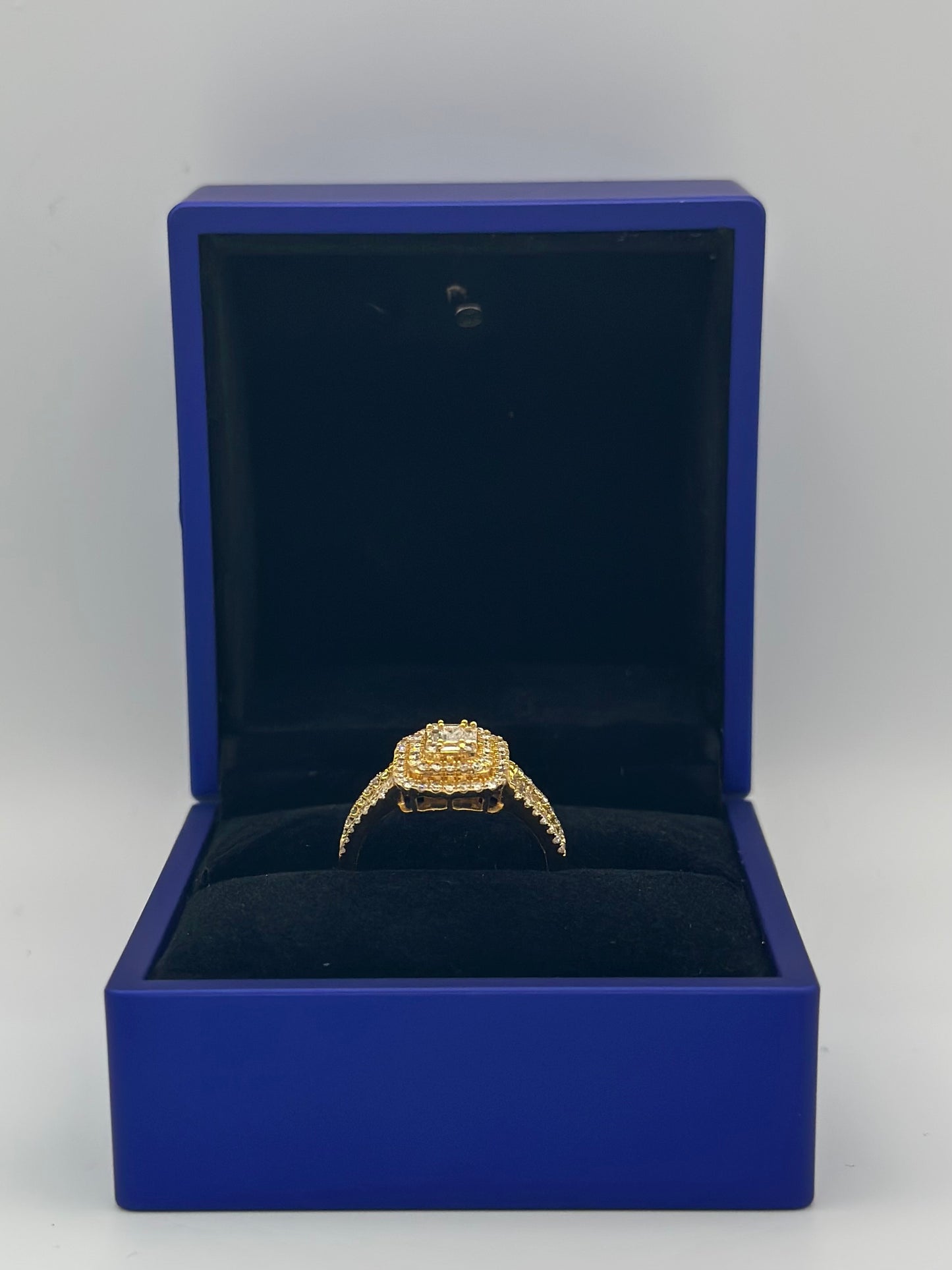 Square diamond ring.