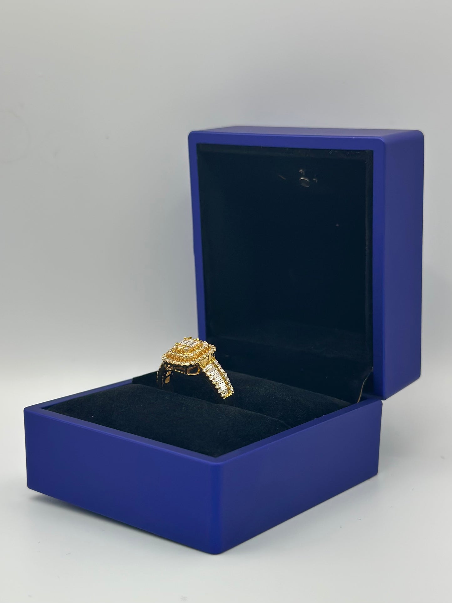 Square diamond ring.