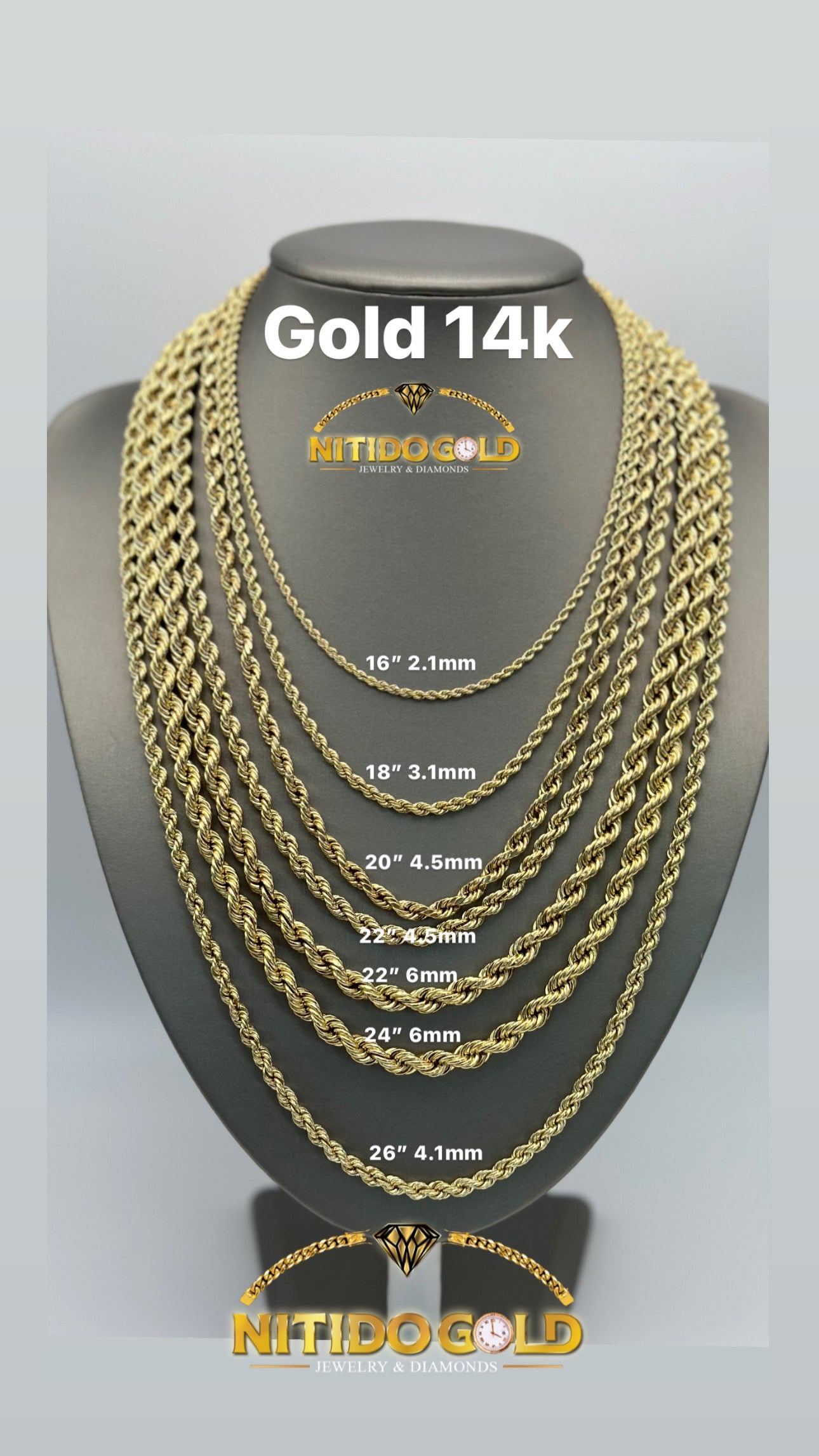 14K ROPE CHAIN