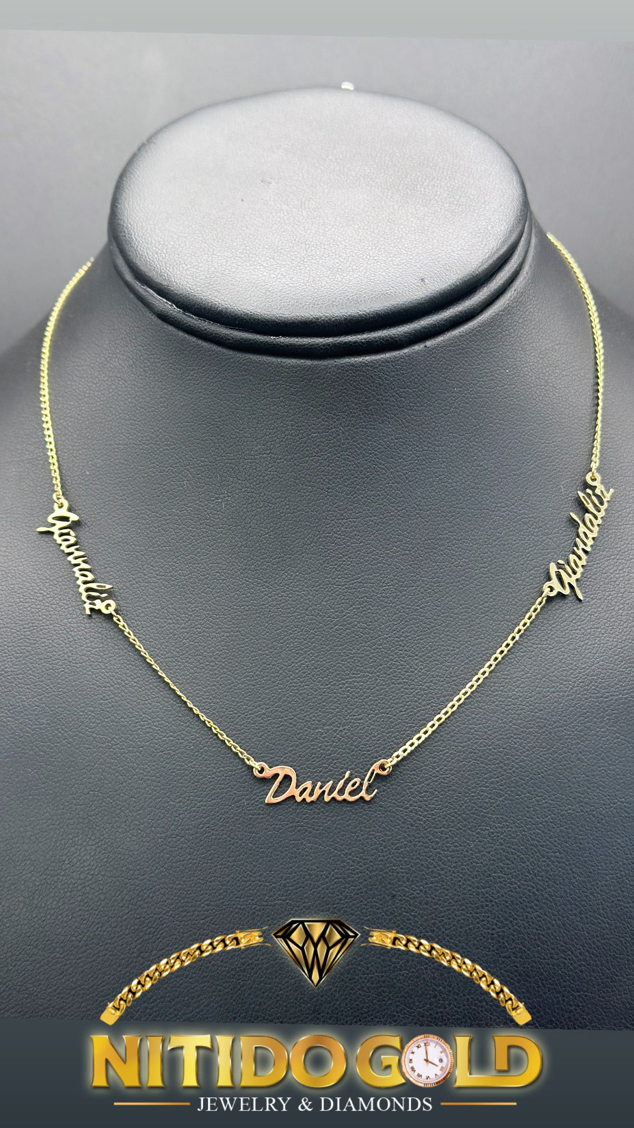 14k chain with personalized names – NITIDO GOLD LLC