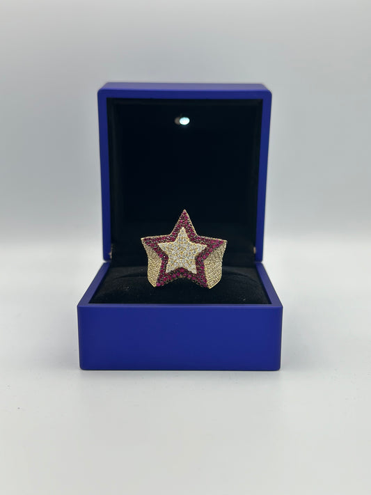 Star design ring.