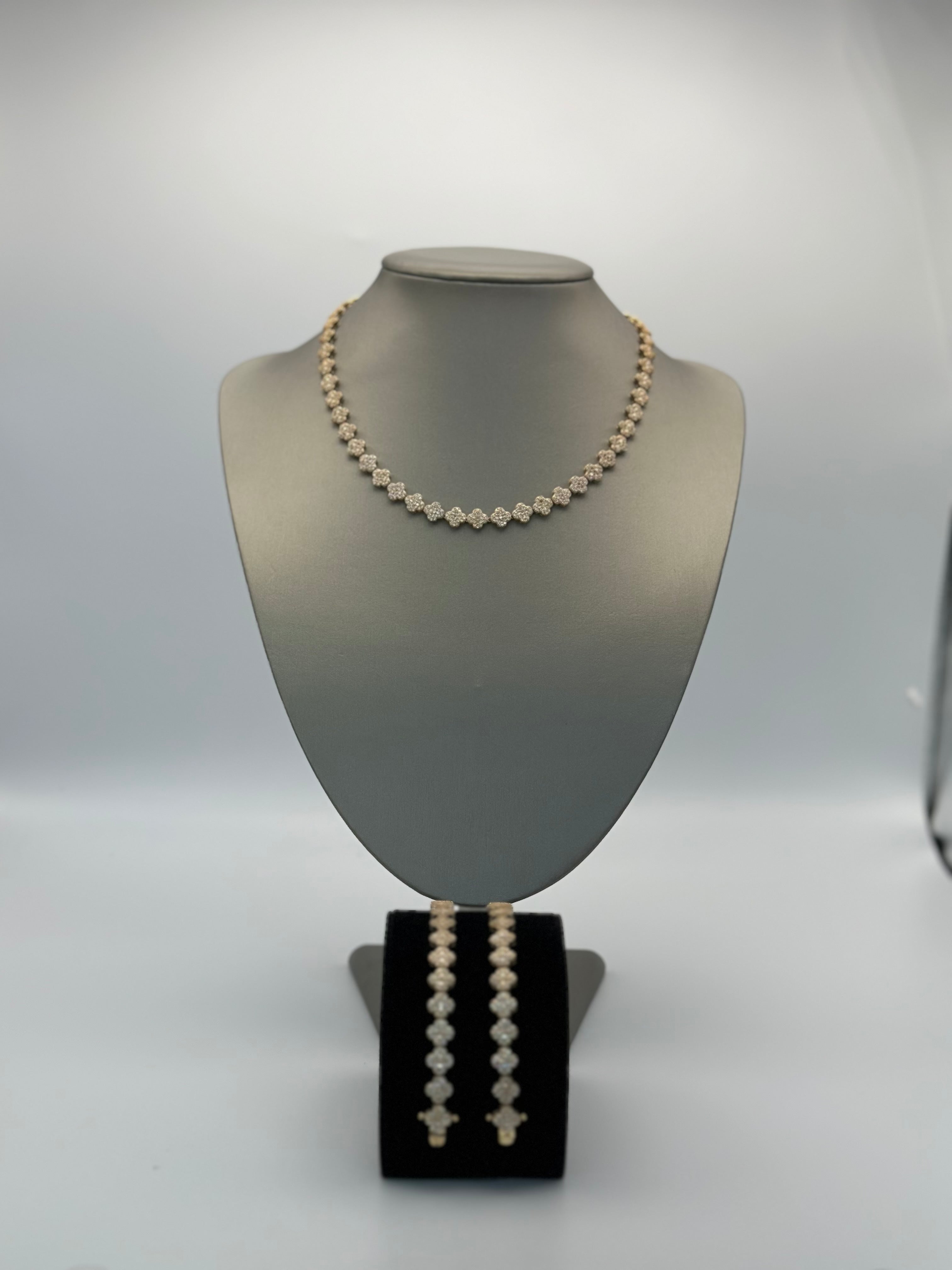Clover chain and bracelet set. – NITIDO GOLD LLC