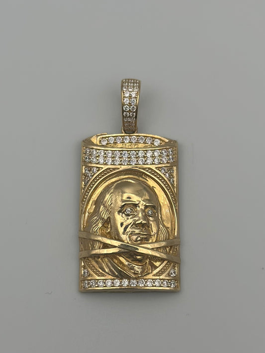 100- Dollar bill pendant