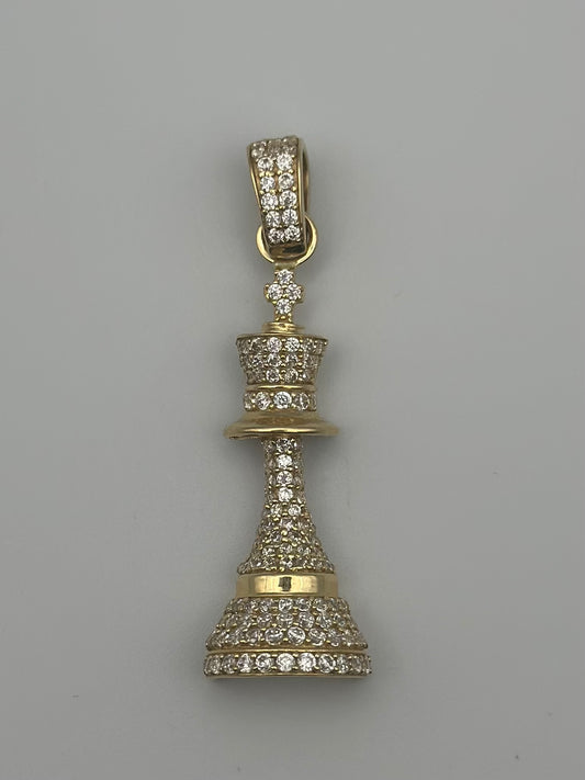 Medal with chess king design.