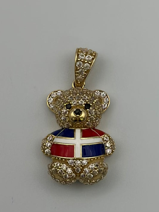 Colorful Dominican bear medal .