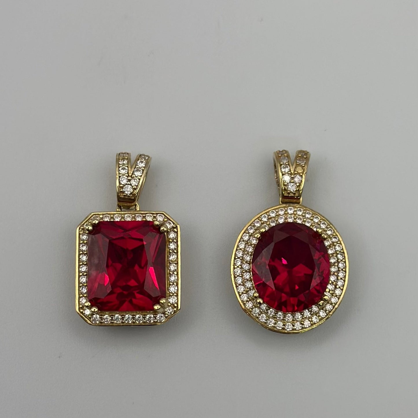 Medal with red zirconia.