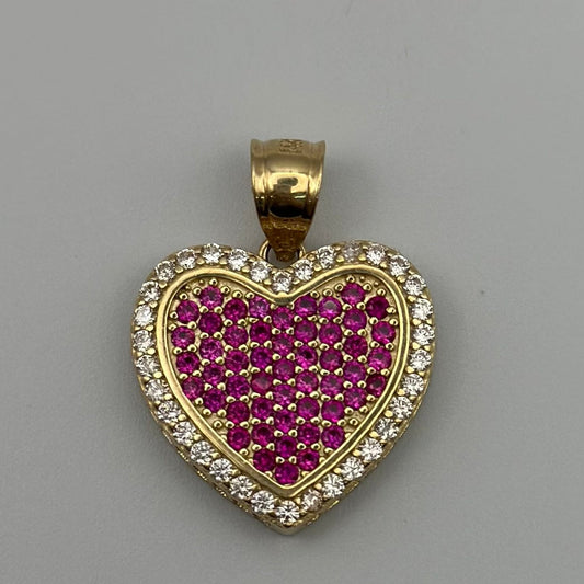 Pink heart medal.