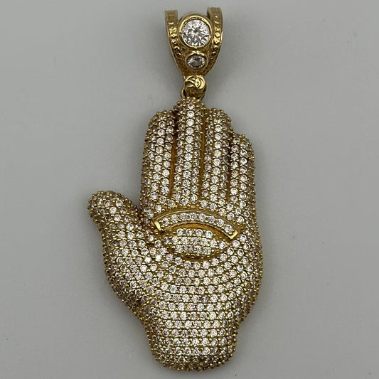 Hand of Fatima medal in 3D.