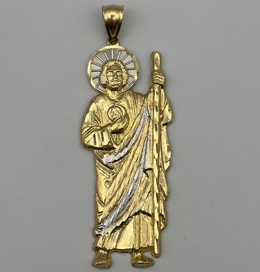 Double-tone St. Jude pendant