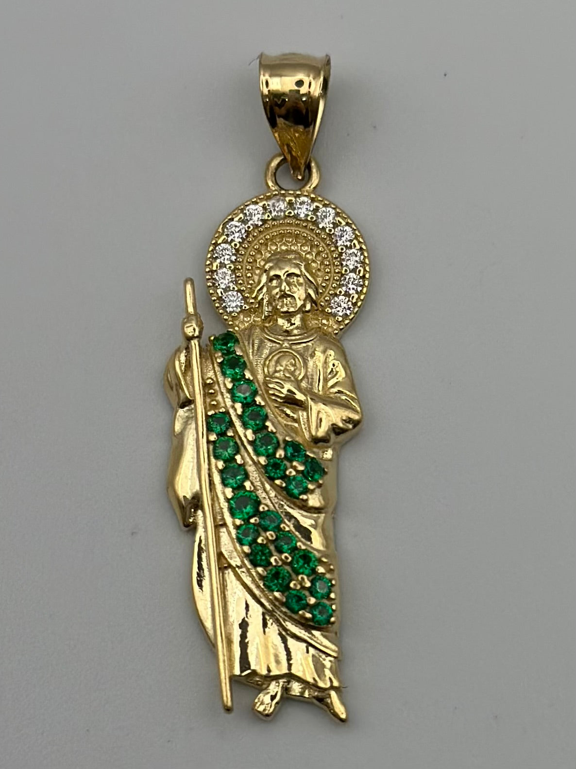 St. Jude medal with zirconia .