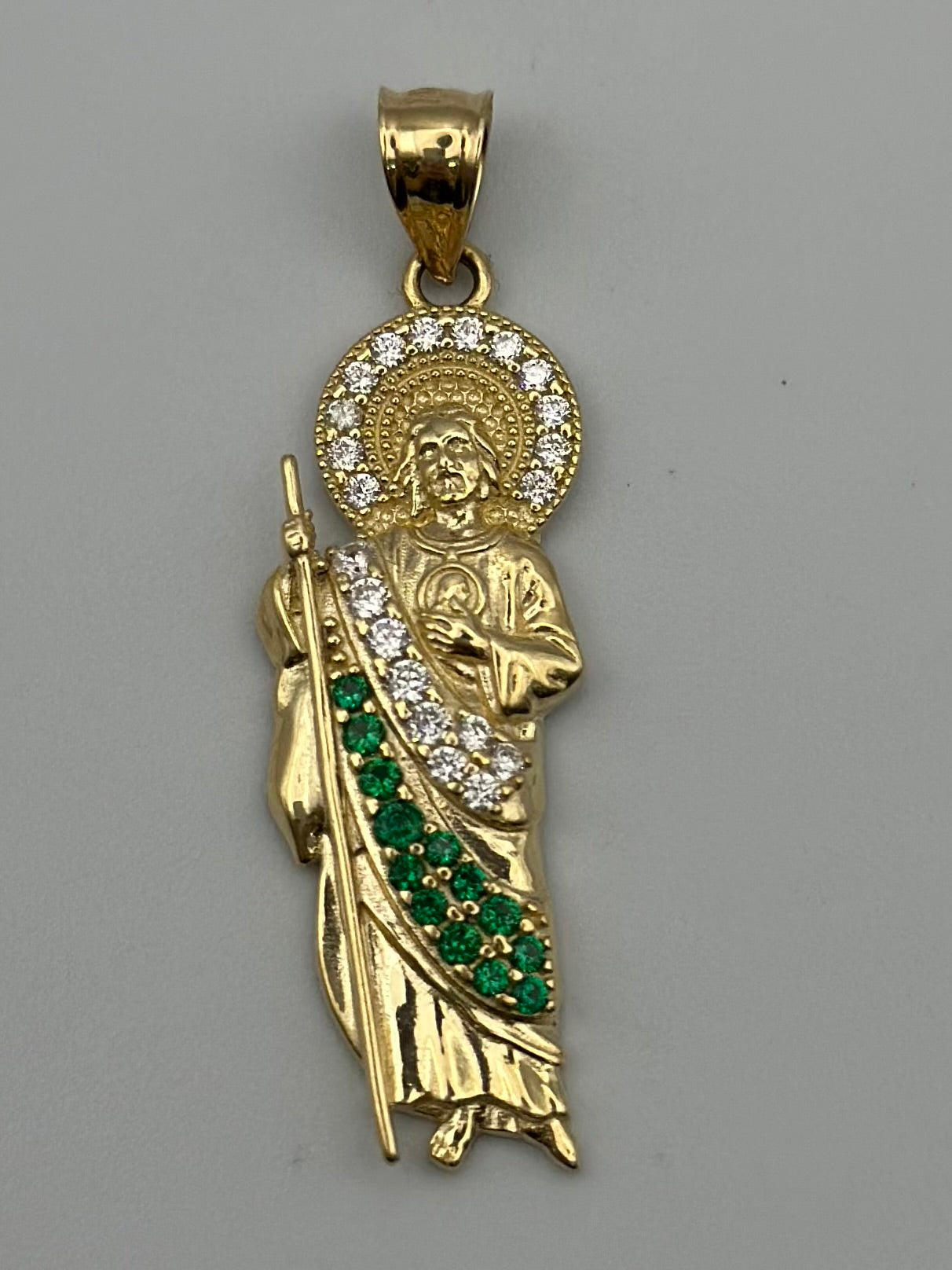 St. Jude medal with zirconia .