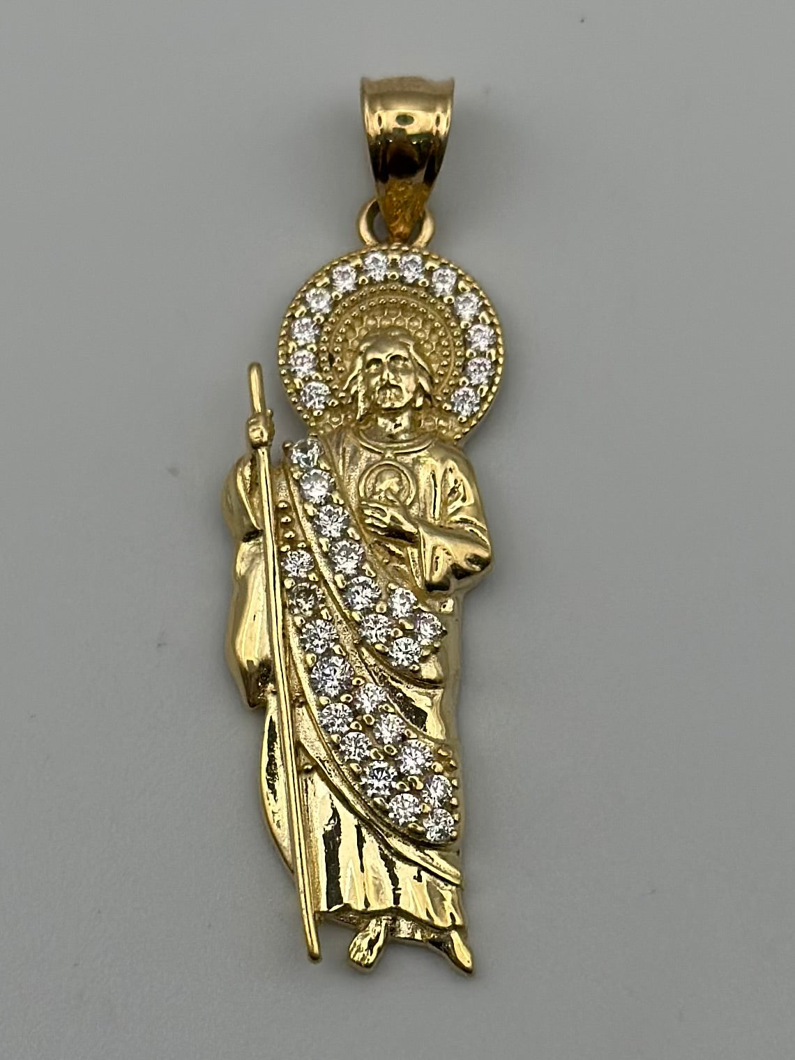 St. Jude medal with zirconia .