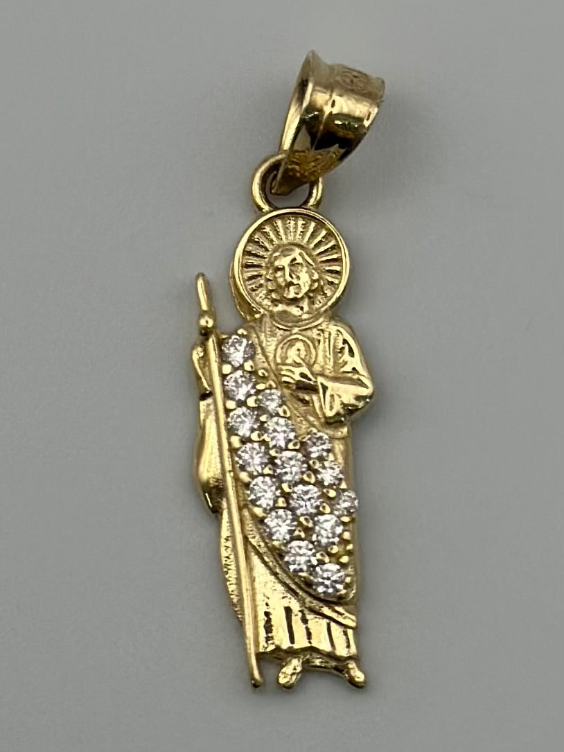 St. Jude medal with zirconia .