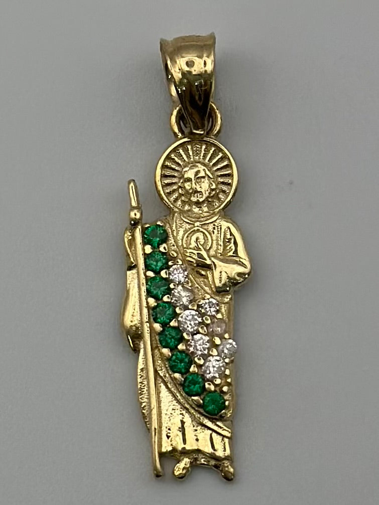 St. Jude medal with zirconia .