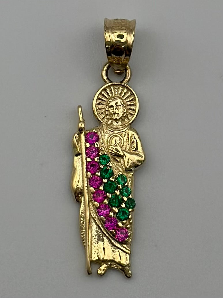 St. Jude medal with zirconia .