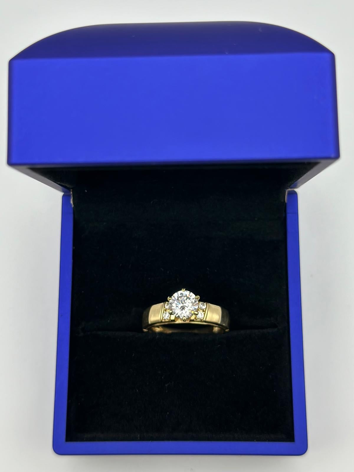 Trio of wedding rings.