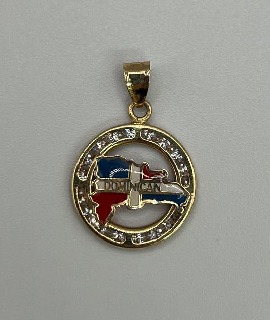 Dominican flag pendant